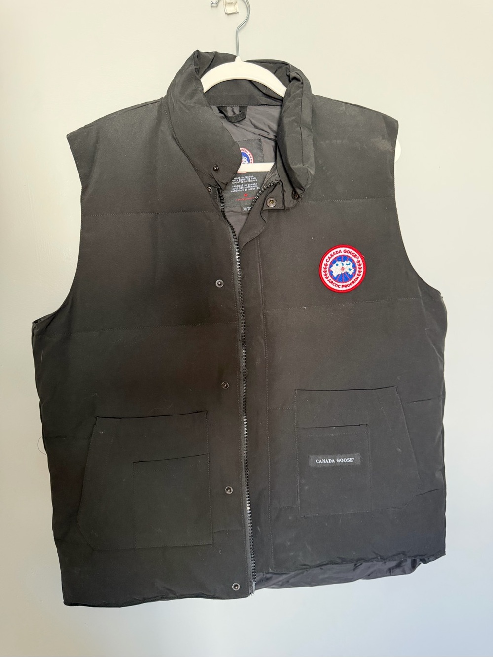 Men's Canada Goose Black Down after Style Crew Vest